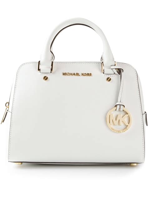 michael kors satchel weiß mini|michael kors extra small handbags.